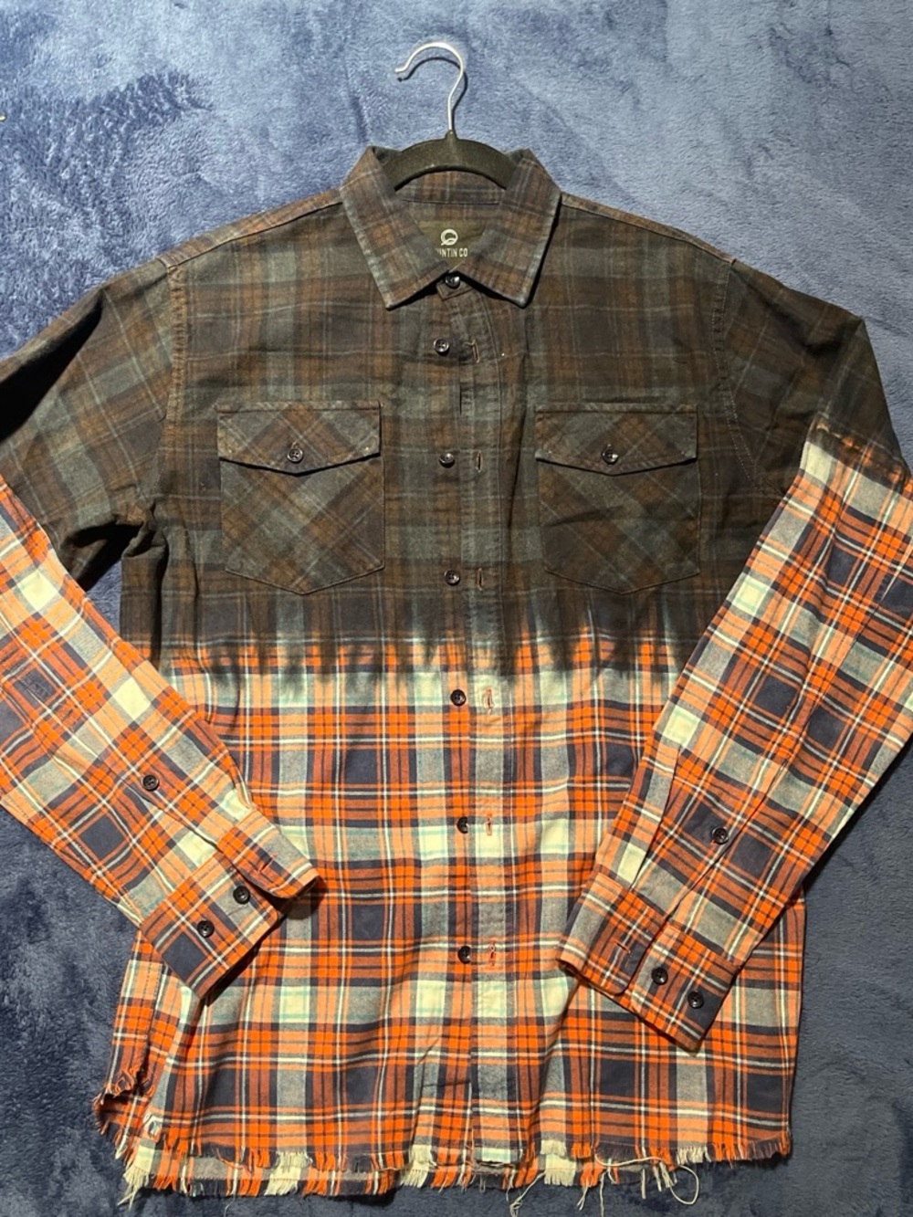 Men's Brown Olive Plaid Button-Down Shirt by